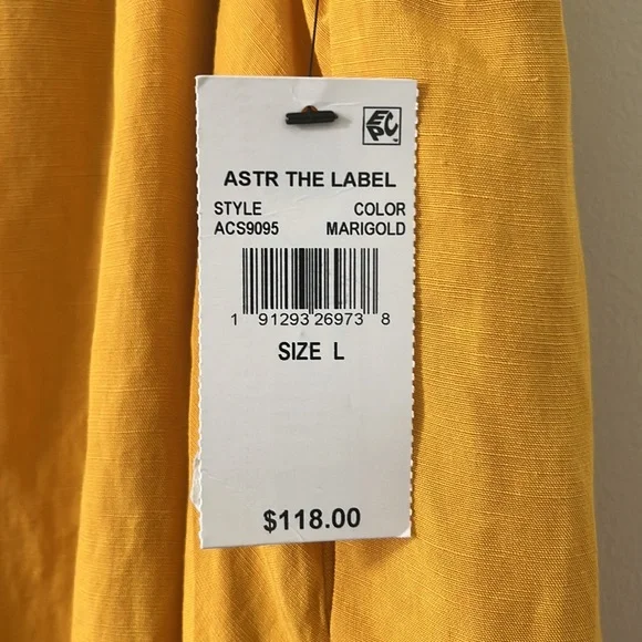 Astr The Label Marigold Divine Tie Waist Crop Top & Maxi Skirt Matching Set NEW - Picture 14 of 16